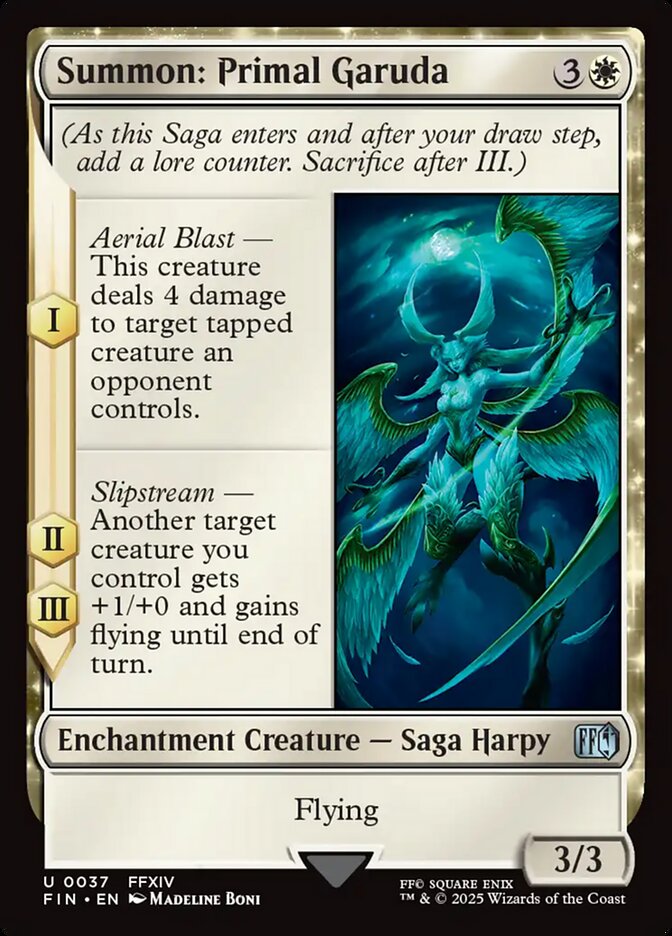 Summon: Primal Garuda – Uncommon Magic: The Gathering card from Final Fantasy (#37)