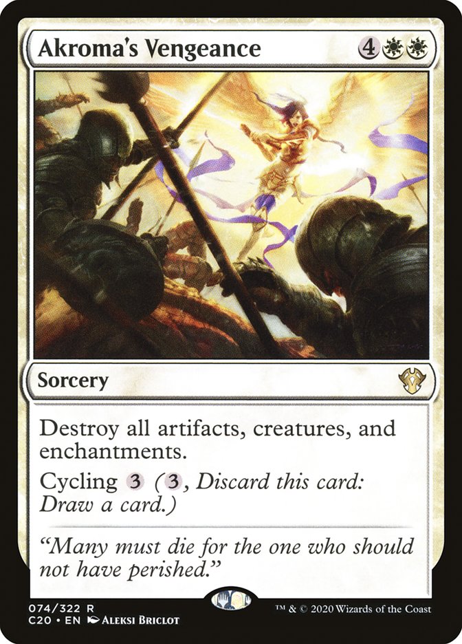 Akroma's Vengeance – Rare Magic: The Gathering card from Commander 2020 (#74)