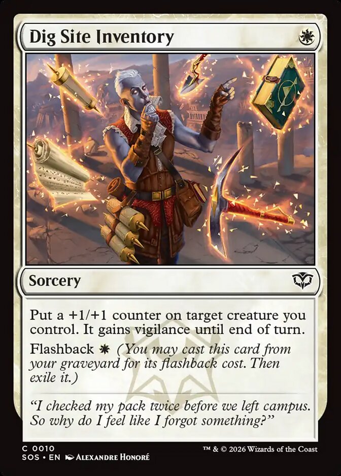 Dig Site Inventory – Common Magic: The Gathering card from Secrets of Strixhaven (#10)