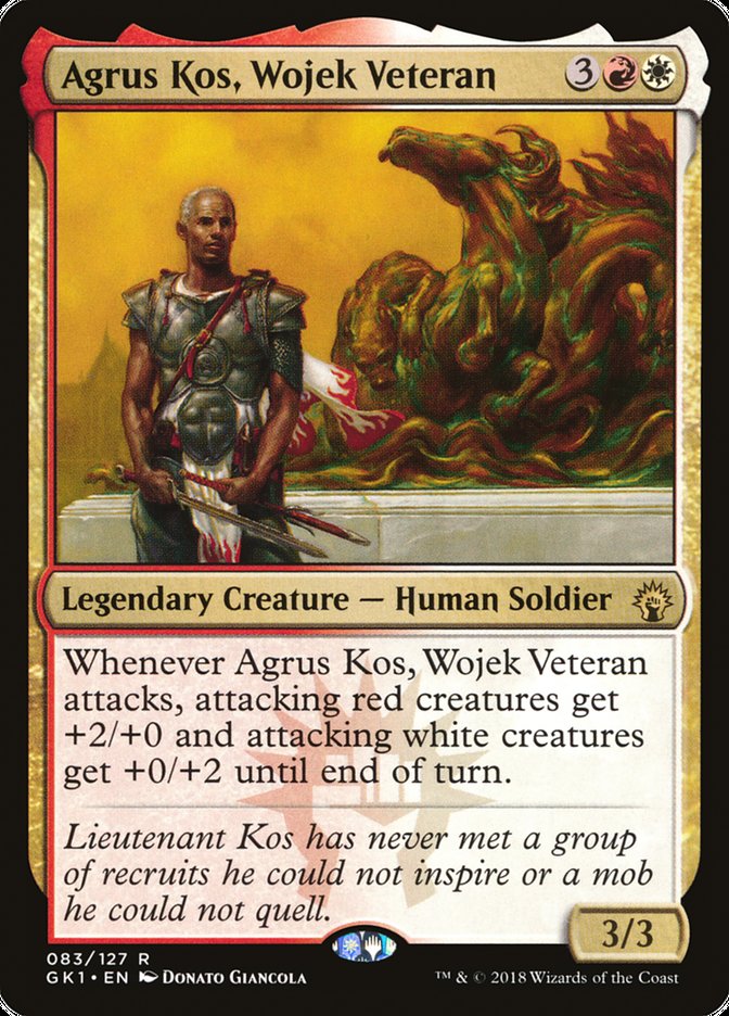 Agrus Kos, Wojek Veteran – Rare Magic: The Gathering card from GRN Guild Kit (#83)