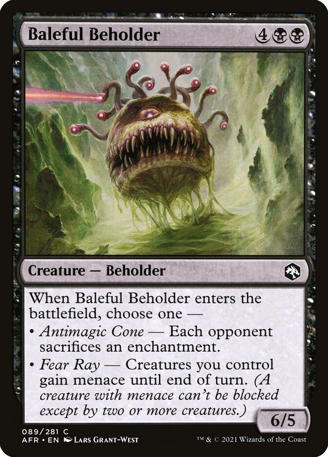 Baleful Beholder – Common Magic: The Gathering card from Adventures in the Forgotten Realms (#89)