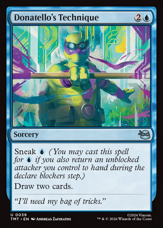 Donatello's Technique – Uncommon Magic: The Gathering card from Teenage Mutant Ninja Turtles (#39)