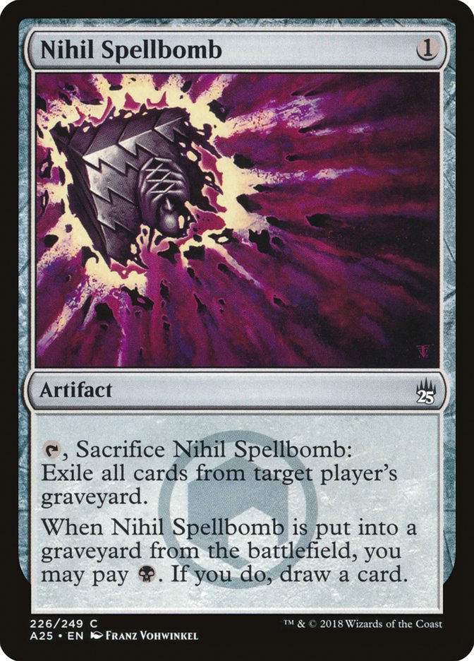 Nihil Spellbomb – Common Magic: The Gathering card from Masters 25 (#226)