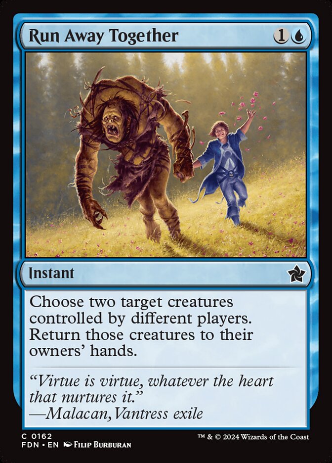 Run Away Together – Common Magic: The Gathering card from Foundations (#162)