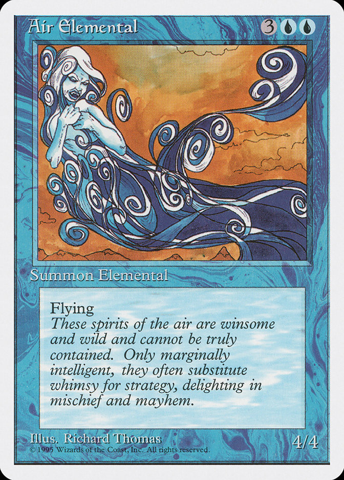 Air Elemental – Uncommon Magic: The Gathering card from Fourth Edition (#59)