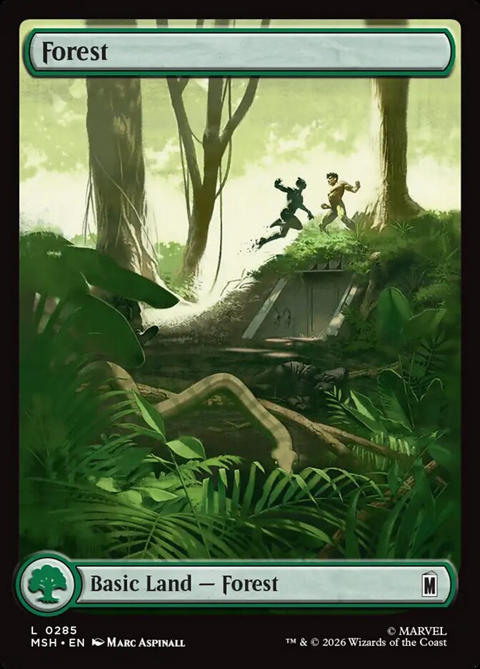 Forest – Common Magic: The Gathering card from Marvel Super Heroes (#285)