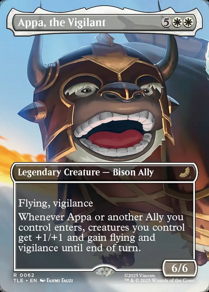 Appa, the Vigilant – Rare Magic: The Gathering card from Avatar: The Last Airbender Eternal (#62)