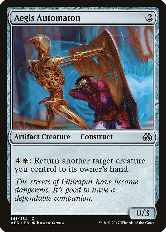 Aegis Automaton – Common Magic: The Gathering card from Aether Revolt (#141)