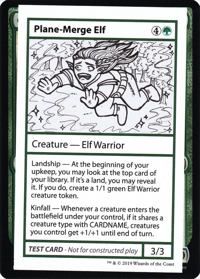 Plane-Merge Elf – Rare Magic: The Gathering card from Mystery Booster Playtest Cards 2021 (#83)