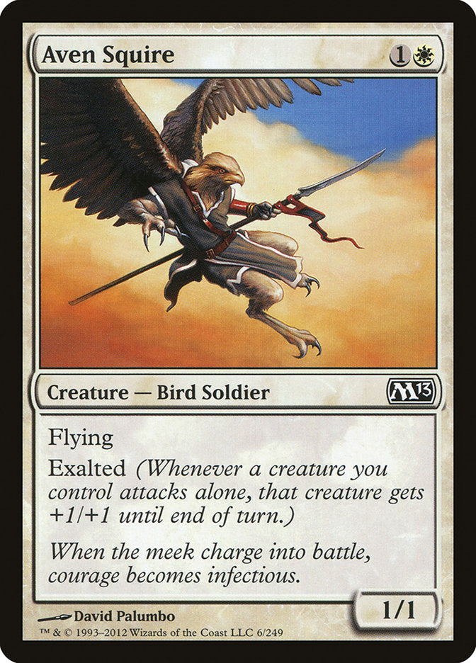 Aven Squire – Common Magic: The Gathering card from Magic 2013 (#6)
