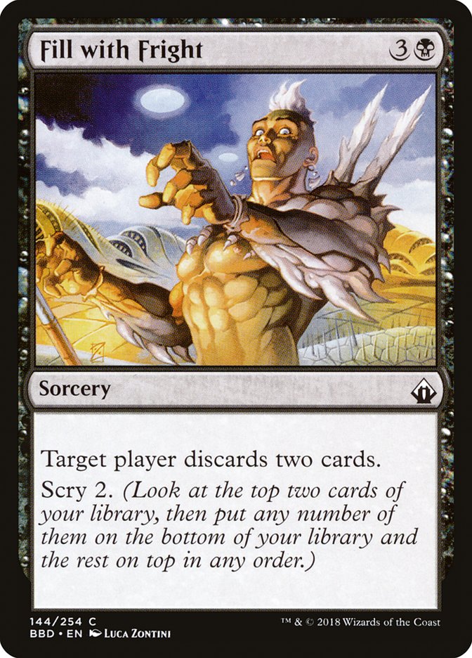 Fill with Fright – Common Magic: The Gathering card from Battlebond (#144)