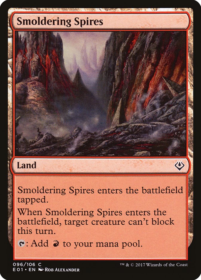 Smoldering Spires – Common Magic: The Gathering card from Archenemy: Nicol Bolas (#96)