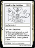 Enroll in the Coalition – Rare Magic: The Gathering card from Mystery Booster Playtest Cards 2021 (#4)