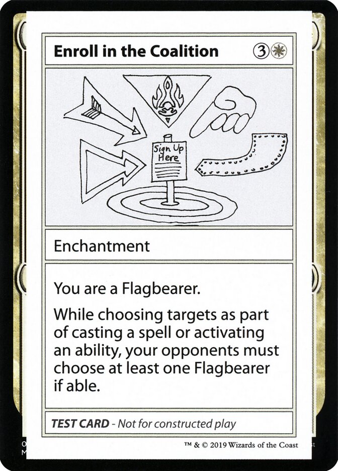 Enroll in the Coalition – Rare Magic: The Gathering card from Mystery Booster Playtest Cards 2021 (#4)