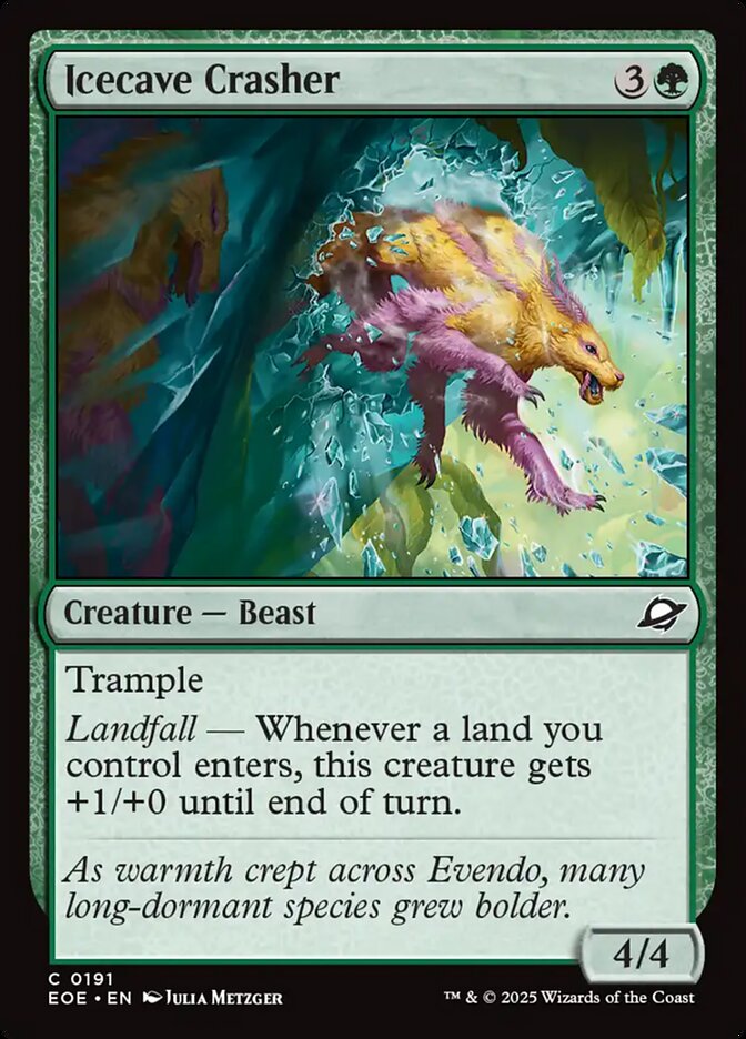 Icecave Crasher – Common Magic: The Gathering card from Edge of Eternities (#191)