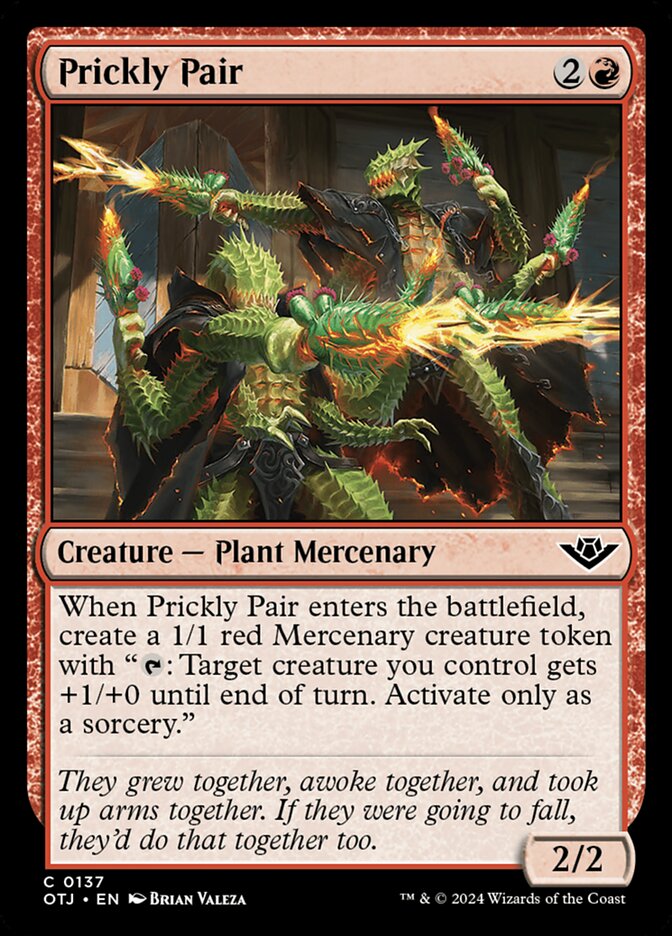 Prickly Pair – Common Magic: The Gathering card from Outlaws of Thunder Junction (#137)