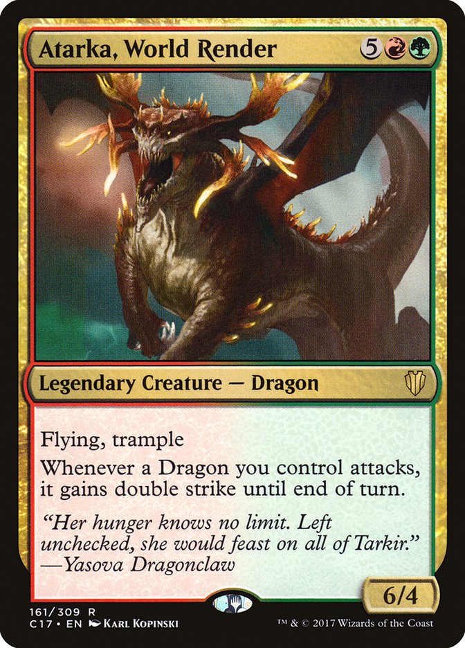 Atarka, World Render – Rare Magic: The Gathering card from Commander 2017 (#161)