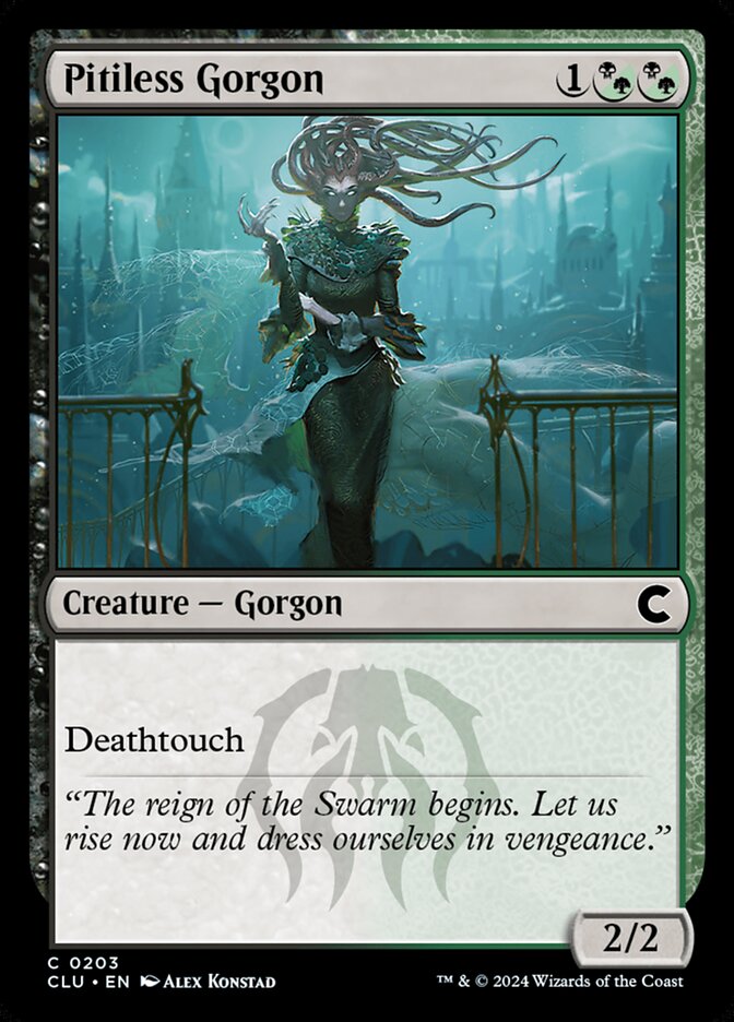Pitiless Gorgon – Common Magic: The Gathering card from Ravnica: Clue Edition (#203)