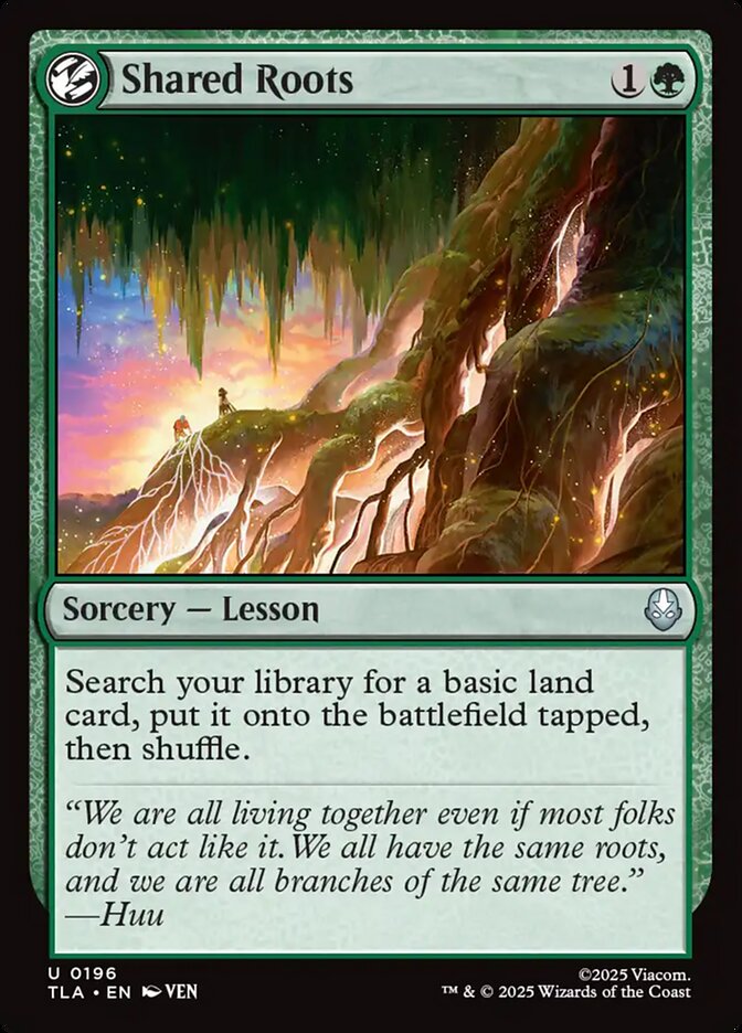 Shared Roots – Uncommon Magic: The Gathering card from Avatar: The Last Airbender (#196)