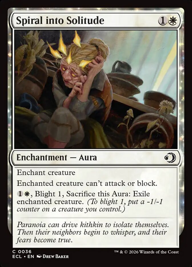 Spiral into Solitude – Common Magic: The Gathering card from Lorwyn Eclipsed (#36)