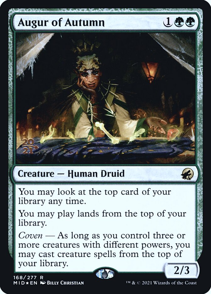 Augur of Autumn – Rare Magic: The Gathering card from Innistrad: Midnight Hunt Promos (#168s)