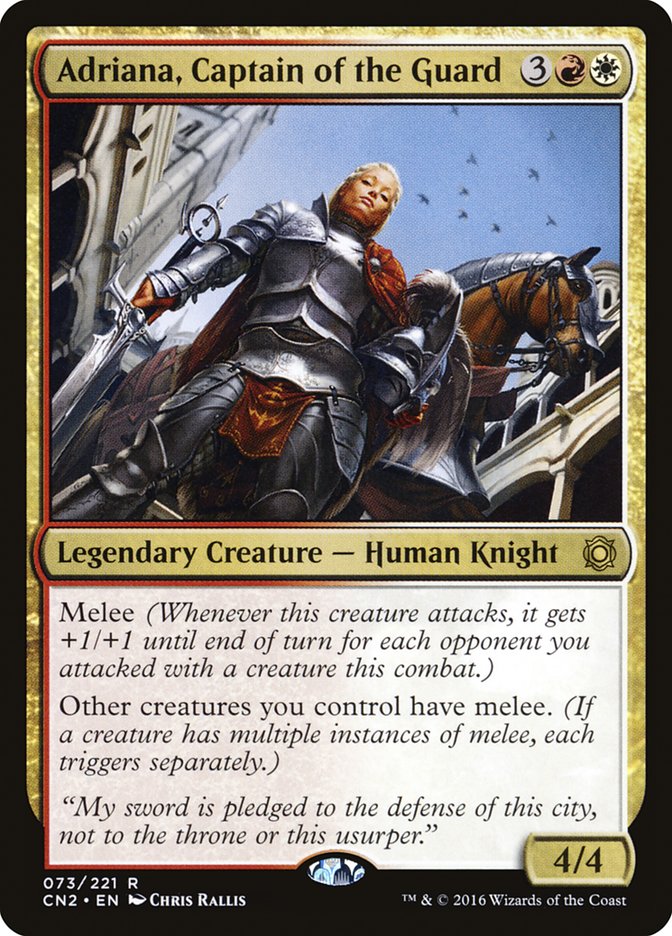Adriana, Captain of the Guard – Rare Magic: The Gathering card from Conspiracy: Take the Crown (#73)