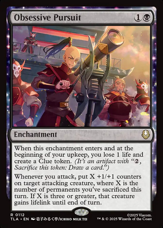 Obsessive Pursuit – Rare Magic: The Gathering card from Avatar: The Last Airbender (#112)