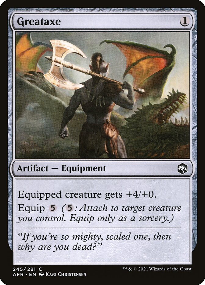 Greataxe – Common Magic: The Gathering card from Adventures in the Forgotten Realms (#245)