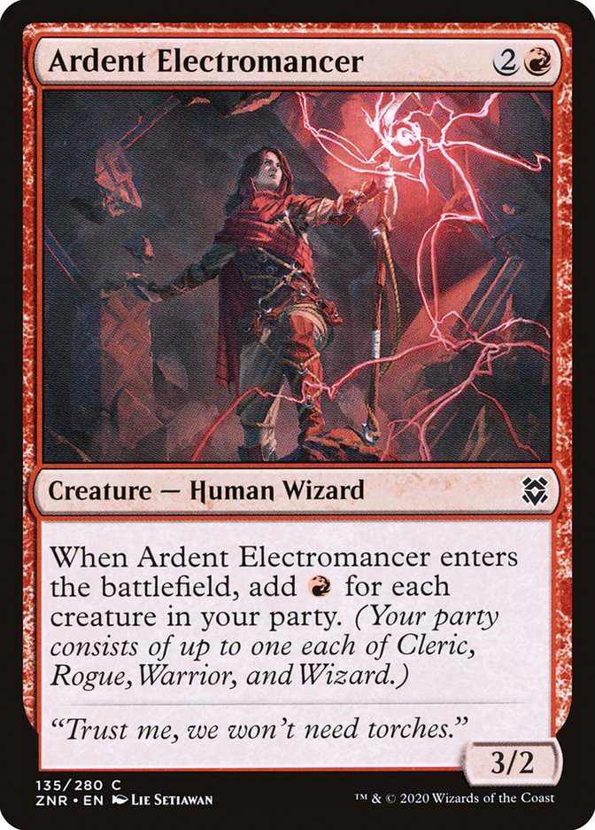 Ardent Electromancer – Common Magic: The Gathering card from Zendikar Rising (#135)
