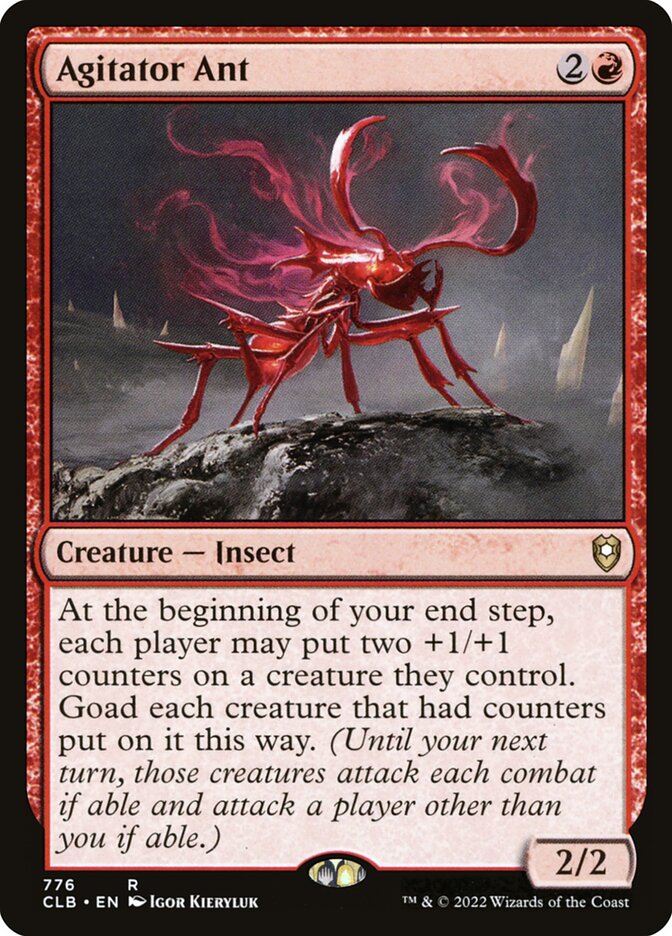 Agitator Ant – Rare Magic: The Gathering card from Commander Legends: Battle for Baldur's Gate (#776)