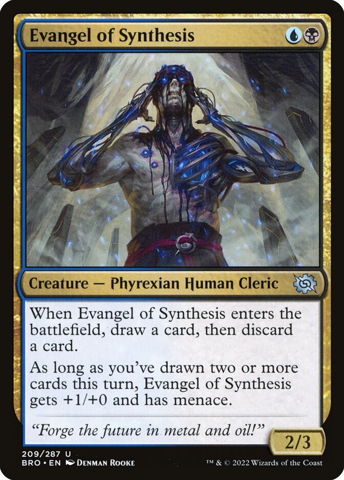 Evangel of Synthesis – Uncommon Magic: The Gathering card from The Brothers' War (#209)