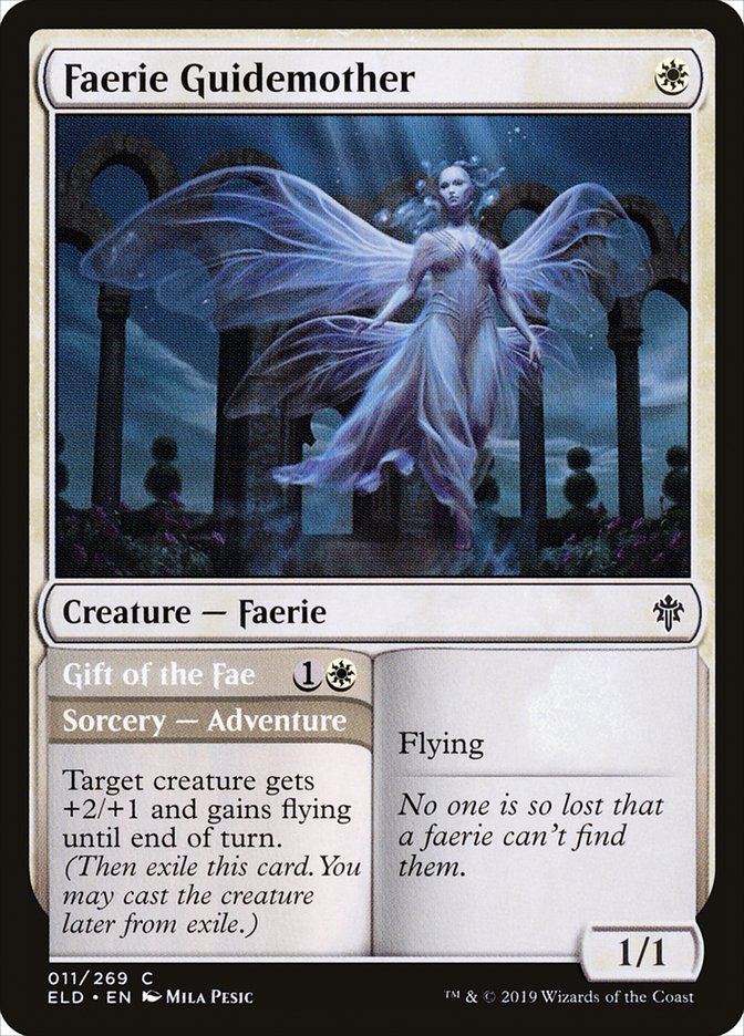 Faerie Guidemother // Gift of the Fae – Common Magic: The Gathering card from Throne of Eldraine (#11)