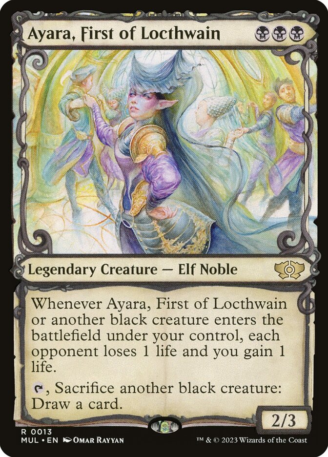 Ayara, First of Locthwain – Rare Magic: The Gathering card from Multiverse Legends (#13)
