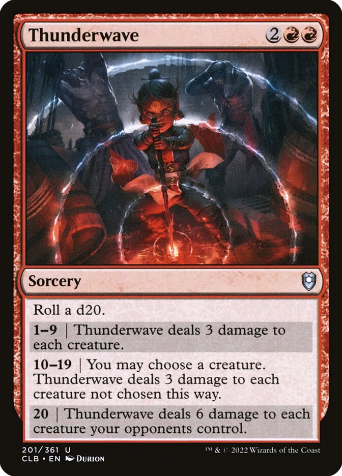 Thunderwave – Uncommon Magic: The Gathering card from Commander Legends: Battle for Baldur's Gate (#201)