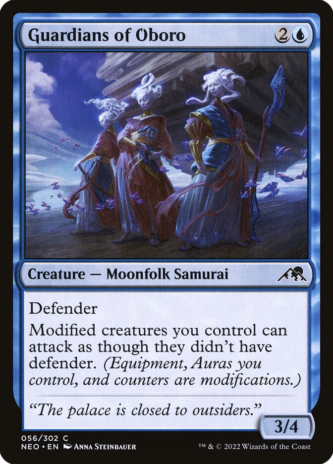 Guardians of Oboro – Common Magic: The Gathering card from Kamigawa: Neon Dynasty (#56)