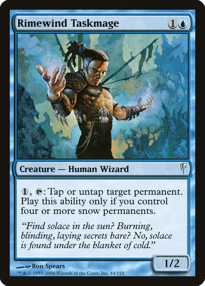 Rimewind Taskmage – Common Magic: The Gathering card from Coldsnap (#44)
