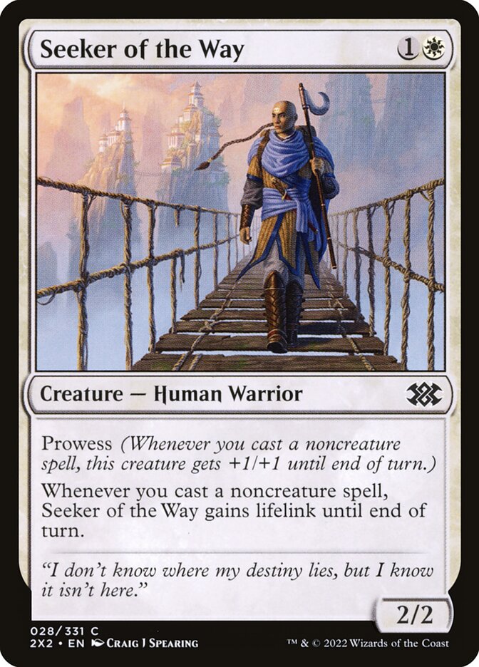 Seeker of the Way – Common Magic: The Gathering card from Double Masters 2022 (#28)