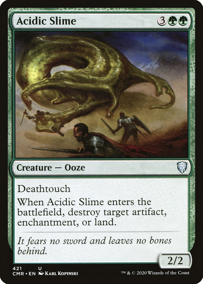 Acidic Slime – Uncommon Magic: The Gathering card from Commander Legends (#421)