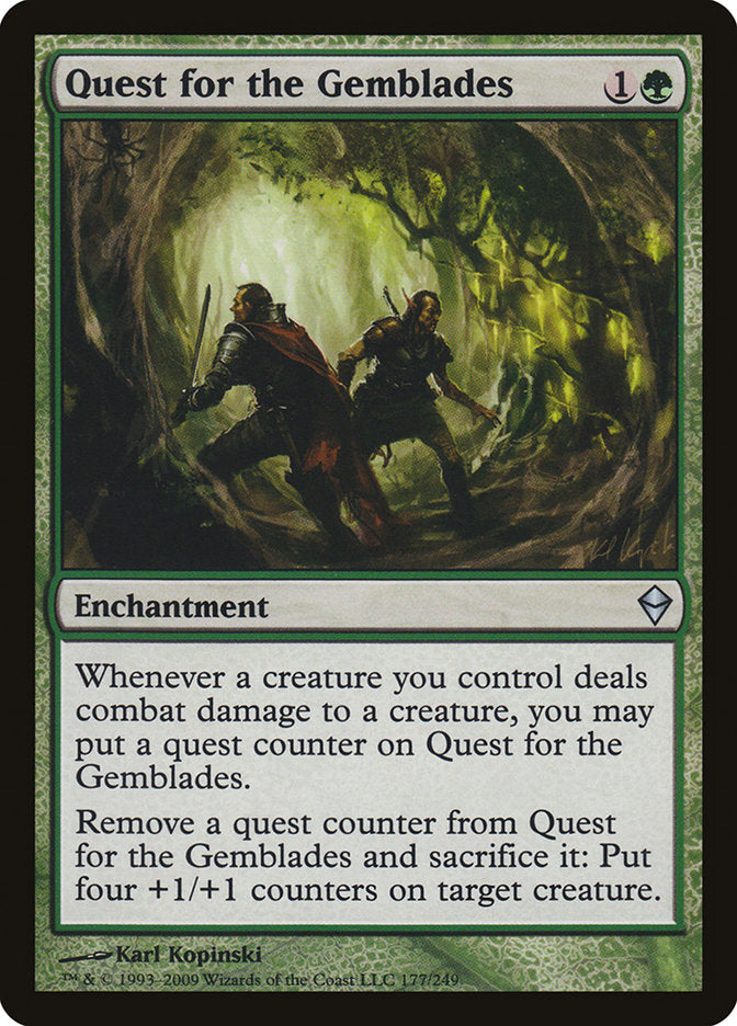 Quest for the Gemblades – Uncommon Magic: The Gathering card from Zendikar (#177)