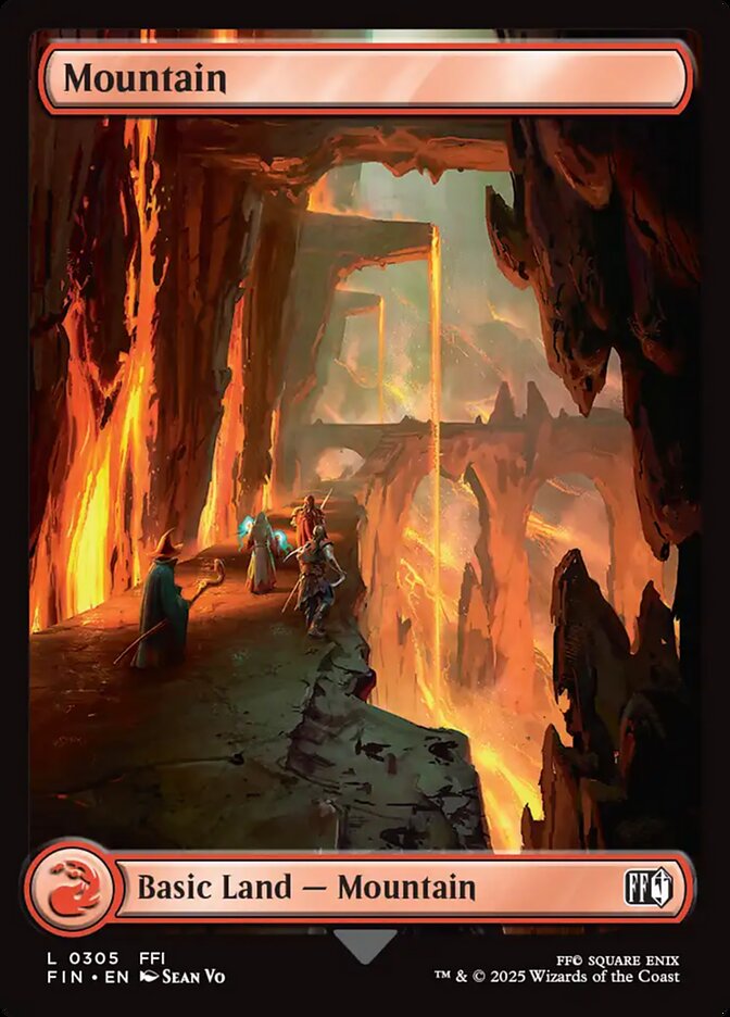 Mountain – Common Magic: The Gathering card from Final Fantasy (#305)