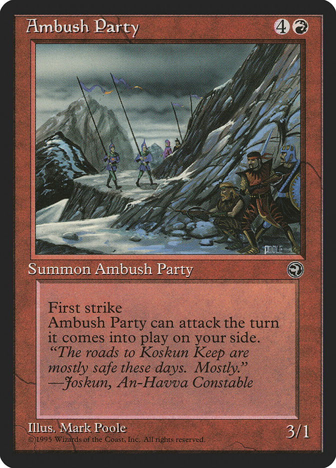 Ambush Party – Common Magic: The Gathering card from Homelands (#63b)