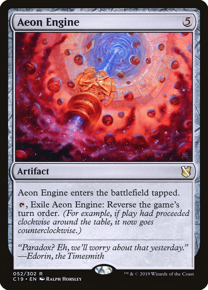 Aeon Engine – Rare Magic: The Gathering card from Commander 2019 (#52)