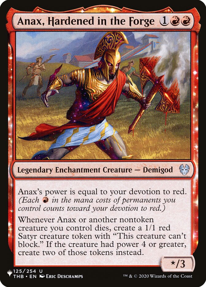 Anax, Hardened in the Forge – Uncommon Magic: The Gathering card from The List (#THB-125)