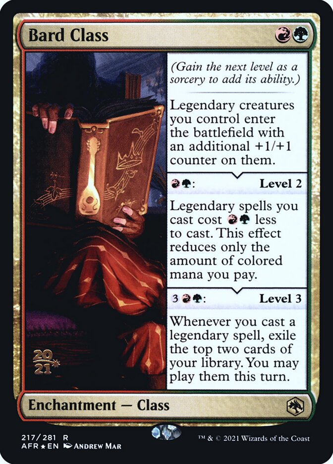 Bard Class – Rare Magic: The Gathering card from Adventures in the Forgotten Realms Promos (#217s)