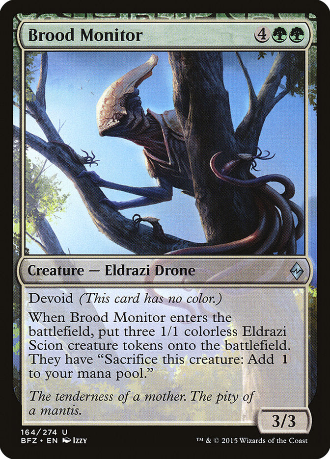 Brood Monitor – Uncommon Magic: The Gathering card from Battle for Zendikar (#164)