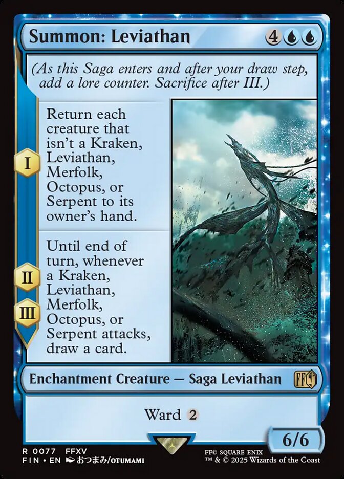 Summon: Leviathan – Rare Magic: The Gathering card from Final Fantasy (#77)