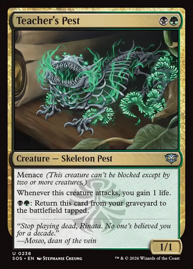 Teacher's Pest – Uncommon Magic: The Gathering card from Secrets of Strixhaven (#238)