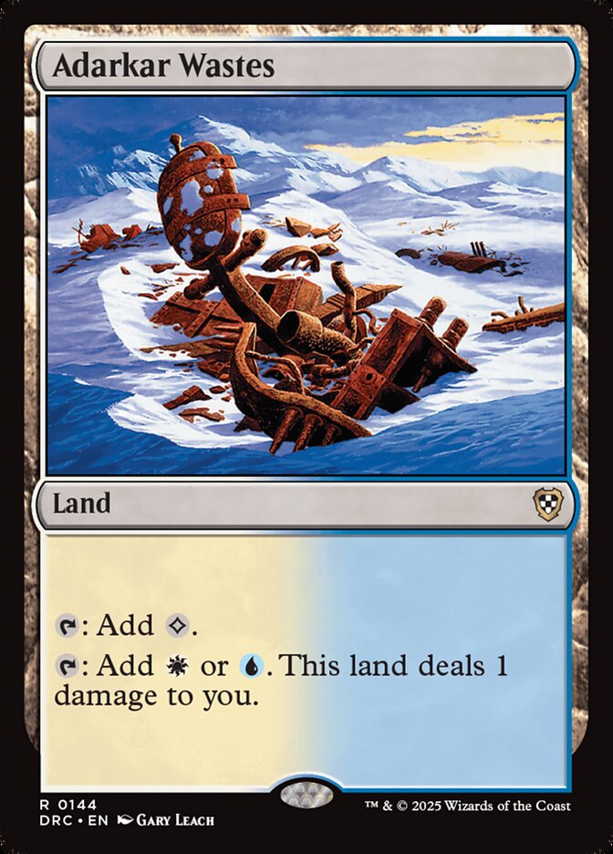 Adarkar Wastes – Rare Magic: The Gathering card from Aetherdrift Commander (#144)