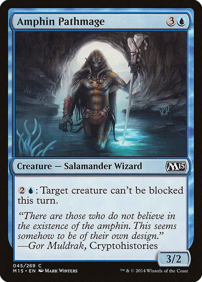 Amphin Pathmage – Common Magic: The Gathering card from Magic 2015 (#45)