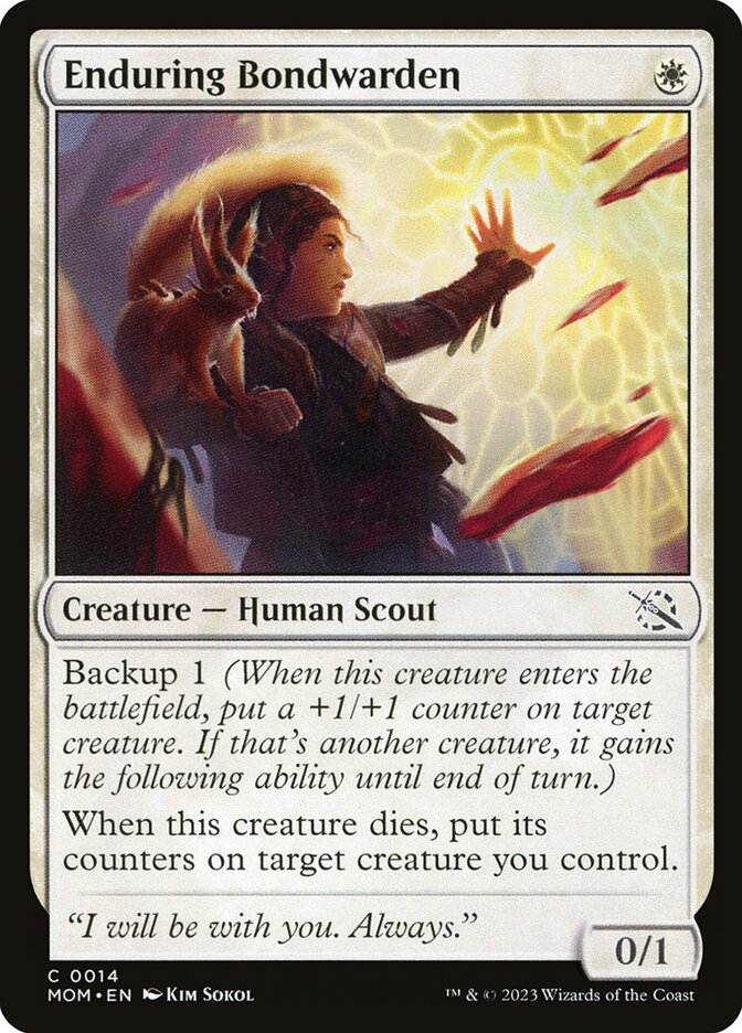 Enduring Bondwarden – Common Magic: The Gathering card from March of the Machine (#14)